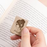Personalizzato Bookshelf Girl Character Design Magnetic Bookmark Clip with Name Birthday Gift for Book Lover Bookworm (topo di biblioteca)