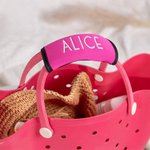Étiquette pour Poignée Bagage Accessoires de Voyage en Avion Personnalisée avec Nom en Impression ou broderie