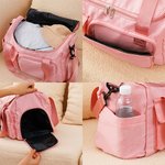 Personalised Watercolour Ballerina Street Dancer Large Travel Duffel Bag with Name and Multi Compartment Birthday Gift for Dance Lover