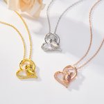 Personalisierte Herz Eule verstellbare Halskette mit Zirkon Geburtstag Jahrestag Schmuck Geschenk für Frauen verziert