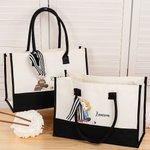 Sac en toile personnalisé avec nom et ruban Cadeau d'anniversaire de Noël pour Maman Grand-mère Amateurs de tricot