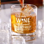 Gepersonaliseerd I'm Retired Old Fashioned Rock Whiskey Glas met Naam Pensioen Vaderdag Cadeau voor Man