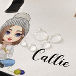 Sac en toile personnalisé avec nom et ruban Cadeau d'anniversaire de Noël pour Maman Grand-mère Amateurs de tricot