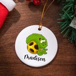 Gepersonaliseerde Cartoon Pickleball Pickleball Naam Ornament Boom Decor Kerstcadeau voor Pickleball Liefhebbers