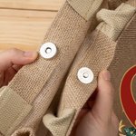 Sac en toile de jute avec initiales et nom Cadeau de fête de Noël pour la famille et les enfants