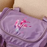 Personalised Watercolour Ballerina Street Dancer Large Travel Duffel Bag with Name and Multi Compartment Birthday Gift for Dance Lover