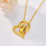 Personalisierte Herz Eule verstellbare Halskette mit Zirkon Geburtstag Jahrestag Schmuck Geschenk für Frauen verziert
