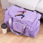 Personalised Watercolour Ballerina Street Dancer Large Travel Duffel Bag with Name and Multi Compartment Birthday Gift for Dance Lover