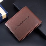Portefeuille en Cuir Personnalisé avec Photo et Gravure Cadeau pour Homme Cadeau Noël