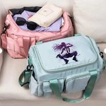 Personalised Watercolour Ballerina Street Dancer Large Travel Duffel Bag with Name and Multi Compartment Birthday Gift for Dance Lover