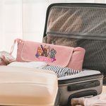 Personalised Scissor Leopard Print Portable Hair Tool Storage Bag with Heat Resistant Mat and Name Birthday Travel Accessories Gift for Women