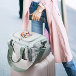 Personalised Watercolour Ballerina Street Dancer Large Travel Duffel Bag with Name and Multi Compartment Birthday Gift for Dance Lover