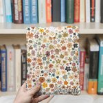 Funda protectora para libros Pastoral Wildflowers personalizada con nombre y bolsillo frontal Regalo de cumpleaños para los amantes de los libros