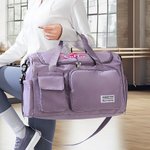 Personalised Watercolour Ballerina Street Dancer Large Travel Duffel Bag with Name and Multi Compartment Birthday Gift for Dance Lover