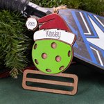 Personalized Baseball Volleyball Sports Ball with Santa Hat Money Holder Christmas Ornament with Name Year Holiday Party Favors Gift for Coach Athlete