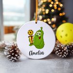 Gepersonaliseerde Cartoon Pickleball Pickleball Naam Ornament Boom Decor Kerstcadeau voor Pickleball Liefhebbers