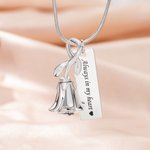 Personalizada Rose Flower Urna Collar con nombre grabado Cremación Joyería Simpatía Memorial Regalo para las mujeres