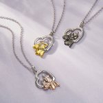 Gepersonaliseerde moeder en dochter zirkoon hart hanger ketting met gegraveerde tekst sierlijke sieraden Moederdag verjaardag jubileum cadeau voor vro