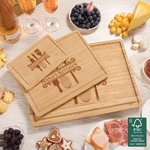 Personalised Engraved Cooking Tool Name FSC Bamboo Charcuterie Chopping Board with Juice Groove Housewarming Wedding Gift for Family Friend