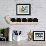 Personalizado de madera palo de hockey Diseño Hockey Puck Estante de exhibición con el texto Cumpleaños decoración del hogar Regalo para los jugadores