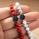 Personalizada Delicado Girasol Charm Proyección de fotos Pulsera de cuerda ajustable con cuentas de piedra de ojo de tigre Cumpleaños Aniversario Rega