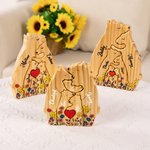 Casse-Tête en Bois Personnalisé de 2-8 Noms d'Ours Puzzle avec Cœur d'Amoureux Décoration de Bureau Cadeau d'Anniversaire pour la Famille
