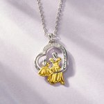 Gepersonaliseerde moeder en dochter zirkoon hart hanger ketting met gegraveerde tekst sierlijke sieraden Moederdag verjaardag jubileum cadeau voor vro