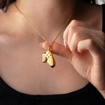 Gepersonaliseerde Gamepad Magnetische Hanger Halsketting met Gegraveerde Initialen Valentijnsdag Cadeau voor Game Koppel