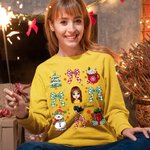 Personalisierte Schneemann Coquette Bogen Cartoon Charakter Sweatshirt T-Shirt mit Namen Geburtstag Weihnachten Geschenk für Frauen Mädchen