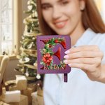 Personalised Portable Holly Leather Bifold Pocket Wallet with Multiple Card Slots Birthday Christmas Gift for Friend Family
