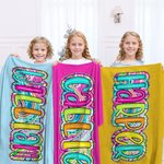 Personalized Bright Paisley Floral Doodle Soft Throw Blanket with Name Home Decor Holiday Birthday Gift for Kids