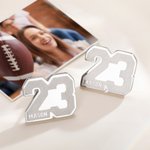 Gepersonaliseerde Sport Nummer Naam Stud Oorbellen Sieraden Verjaardagscadeau voor Spelers Fans Coaches