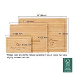 Personalized Engraved Name Bamboo Cutting Board with Juice Groove Housewarming Wedding Gift for Family Friend
