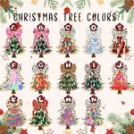 Gobelet personnalisé Coquette Bow Faux Glitter Christmas Tree 20oz Tumbler with Name Cadeau de Noël pour la famille et les amis