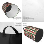 Personalisierte Santa Hut Hochland Kuh Lagerung Wäschekorb mit Griff Name Housewarming Weihnachtsgeschenk für Freunde Familie