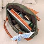Personalized Simplicity Waterproof Large Oxford Name Tote Handbag with Embroidered Initial Ribbon Anniversary Birthday Gift for Women Girls