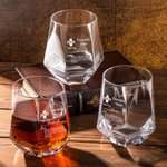 Personalized Diamond Shaped 10oz Funny Prescription Whiskey Glasses and Slate Coaster with Engraved Name Birthday Father's Day Gift for Liquor Lover