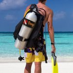 Personalised Embroidered Name Dive Flag Design Scuba Tank Strap with Hook and Loop Diving Accessories Birthday Gift for Diving Enthusiast