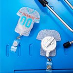 Enrouleur de badge rétractable personnalisé en acrylique avec nom, numéro, infirmière et médecin Cadeau pour professionnel de la santé