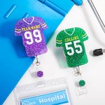 Enrouleur de badge rétractable personnalisé en acrylique avec nom, numéro, infirmière et médecin Cadeau pour professionnel de la santé