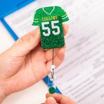 Enrouleur de badge rétractable personnalisé en acrylique avec nom, numéro, infirmière et médecin Cadeau pour professionnel de la santé