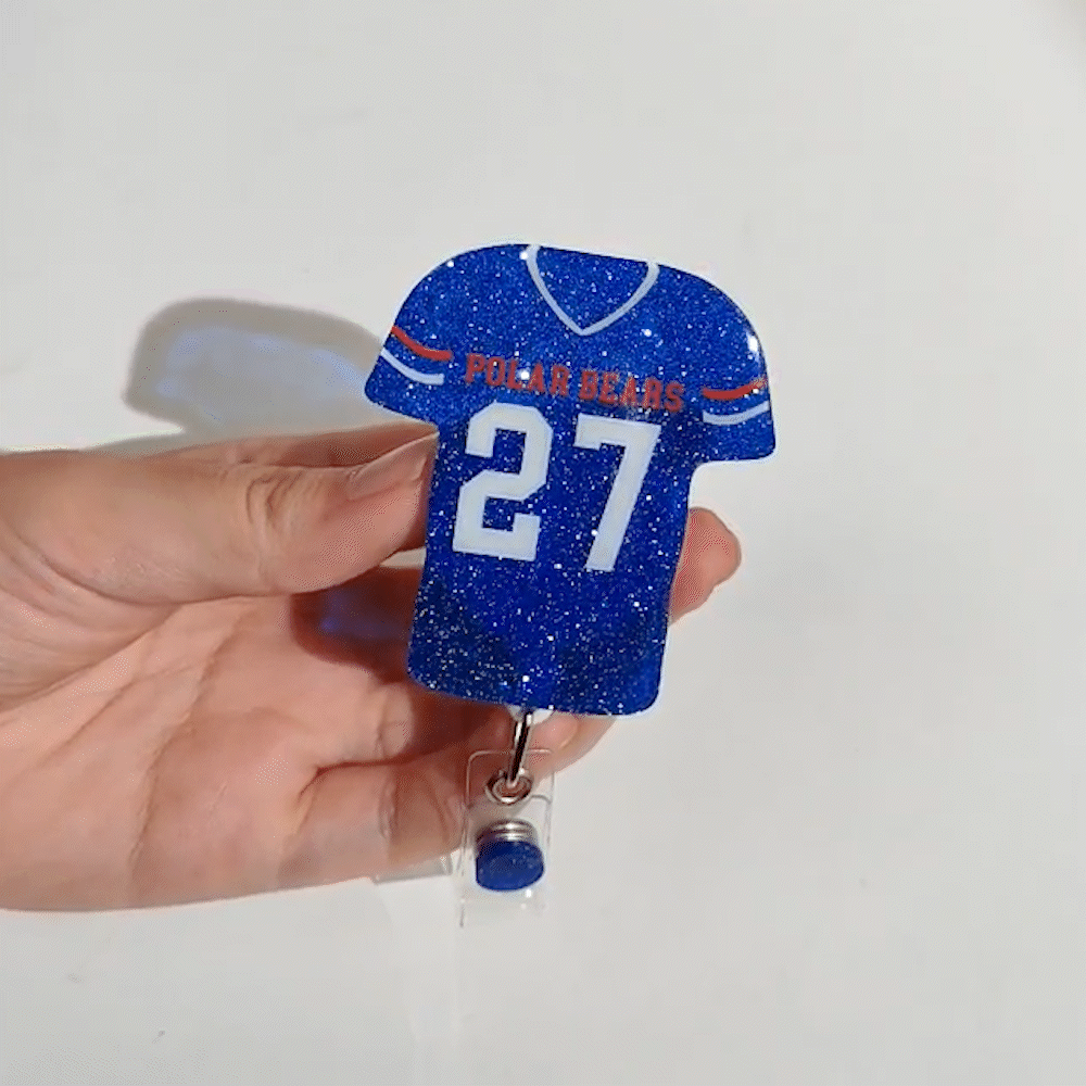Enrouleur de badge rétractable personnalisé en acrylique avec nom, numéro, infirmière et médecin Cadeau pour professionnel de la santé