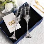 Personalised Funny Prescription Champagne Glasses Toasting Flute with Engraved Name Birthday Party Gift for Champagne Lovers