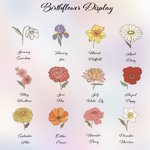 Personalised Birth Flower Name Magnetic Leather A4 Clipboard with Pen Holder Loop for Office School Writing Birthday Gift for Teacher Student Nurse