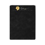 Personalised Birth Flower Name Magnetic Leather A4 Clipboard with Pen Holder Loop for Office School Writing Birthday Gift for Teacher Student Nurse
