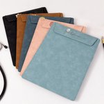 Personalised Birth Flower Name Magnetic Leather A4 Clipboard with Pen Holder Loop for Office School Writing Birthday Gift for Teacher Student Nurse