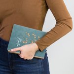 Henkilökohtainen akvarelli syntymä kukka A5 nahka vuorattu Journal Notebook nimi syntymäpäivä lahja perheen ystävä