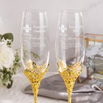 Personalised Funny Prescription Champagne Glasses Toasting Flute with Engraved Name Birthday Party Gift for Champagne Lovers