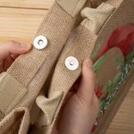 Spersonalizowana torba 3D Holly Floral Initial Durable Jute Tote Bag z imieniem Prezent świąteczny dla przyjaciela rodziny