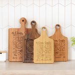 Personalized Dear Santa Milk Biscuits Charcuterie Cutting Board with Handle and Name Home Decor Christmas Gift for Family